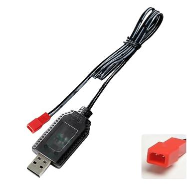 Imagem de Aliwisdom Cabo carregador universal RC com plugue conector JST de 2 pinos para bateria de 4,8 V Ni-MH/Ni-CD (4S), compatível com carro/barco/avião/drone/tanque/helicópteros/outros brinquedos de