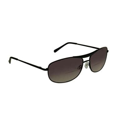 Imagem de proSPORT Óculos De Sol Bifocais Aviator +1,50 Armação Preta Em Metal Com Lentes Fumê Para Homens E Mulheres
