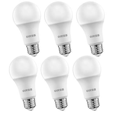 Imagem de OIRES Lâmpada LED equivalente a 100 W 1500 lúmens em formato A19 2700K branco quente não regulável listado UL 15 Watt base E26 adequada para uso em luminárias fechadas e locais úmidos - pacote com 6