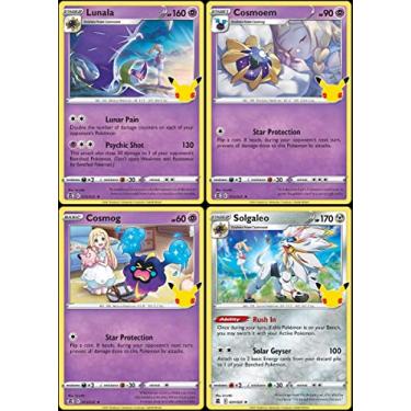Imagem de Solgaleo & Lunala - Pokemon Celebration 4 Card Lot - Legendary Holo Foil - 015/025 & 021/028