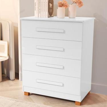 Imagem de Cômoda Gaveteiro Roupas Quarto Solteiro Casal Bebê Suíça - Anyben, Bra