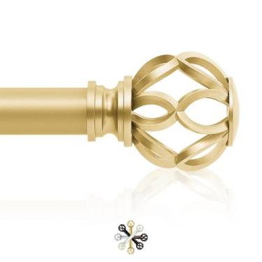 Imagem de Varão de cortina TVWOO Gold Decorative Farmhouse 180-360cm