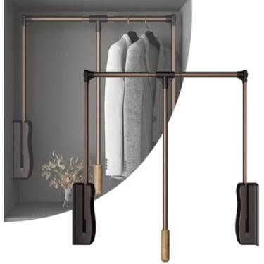 Imagem de Barra De Roupeiro Retrátil, Carga De 30 Kg, Varão Ajustável, Largura Ajustável 89-121 Cm Para Puxar Para Baixo Com As Costas, D, L