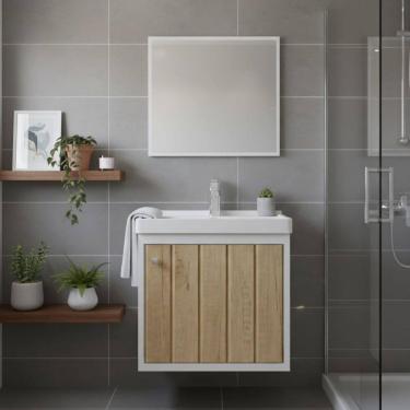 Imagem de Armário Para Banheiro 40Cm Mdf Com Cuba + Esp Veneto Berlin