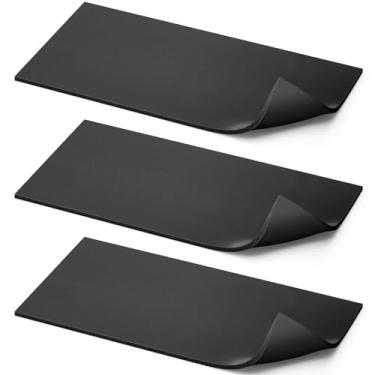 Imagem de Pushglossy 3 peças de silicone capa de prensa térmica almofada de espuma acessórios dupla face uso para chapéu HTV transferência vinil faça você mesmo pequenas empresas (preto, 1/20.3 cm x 10.2 cm x