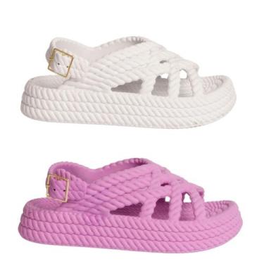 Imagem de Kit 2 Pares Papete Infantil Baby Segura Leve Confortável Trança Escola