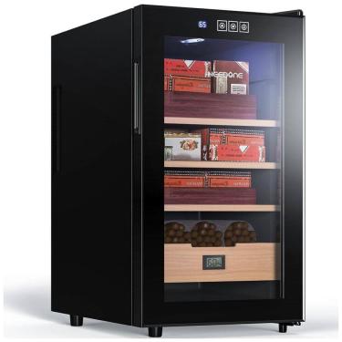 Imagem de Umidor para Charutos Elétrico 48L com Capacidade para 300 Charutos, Iluminação LED, Gaveta e Prateleiras de Cedro Espanhol, 110V, NEEDONE