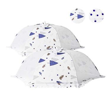 Imagem de Capas para barraca de alimentos Gridlabs de tela de malha | Capas de servir comida perfeitas para acampamento ao ar livre e piquenique | Moldura de metal dobrável – Design de tecido de rede | Conjunto premium de 2 tendas – 55,88 x 66,04 x 19,05 cm, Tree, 2