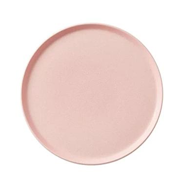 Imagem de Prato de serviço fosco prato de jantar redondo casa cozinha restaurante café prato de jantar prato de sobremesa prato de jantar prato de bife cerâmica pratos planos simples (cor: 002, tamanho: CH)