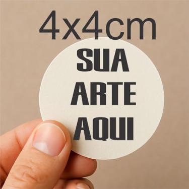 Imagem de Etiquetas Adesivas Redondas Personalizadas, 500/1000 Unidades, Vinil, 3cm/4cm/5cm, Impressão Colorida para Arte e Logotipo (1000, 4x4cm)
