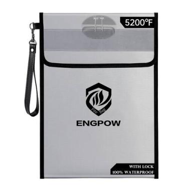 Imagem de Bolsa de documentos à prova de fogo ENGPOW com fechadura à prova d'águ
