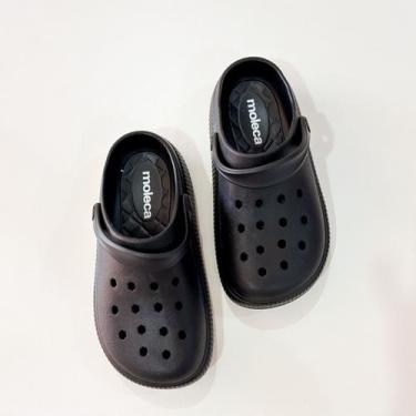 Imagem de Chinelo Clog Moleca Feminino Conforto Casual Leveza Dia a Dia -, Preto