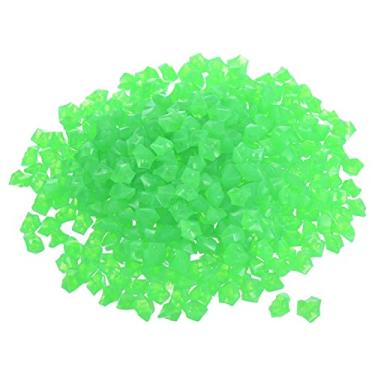 Imagem de 300 peças de pedras brilhantes 8-10 mm decoração de pedras luminosas no escuro decoração DIY verde decorativo para jardim, vaso de plantas, aquário