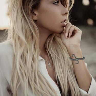 Imagem de Tentáculo de polvo animal mar oceano articulado pulseira aberta punho braço punho assustador terror gótico para mulheres homens joias presente, One Size, Liga de aço, Sem Pedra Preciosa