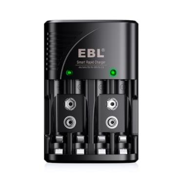 Imagem de MPOWER - Carregador Rápido Inteligente para Pilhas Baterias AA AAA 9V Ni-MH Ni-CD - Recarga Múltipla E Segura Com Tecnologia Smart LN-6422BK