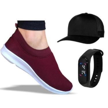 Imagem de Tênis Meia Casual Comfort Feminino Masculino Macio Leve Calce Fácil Or