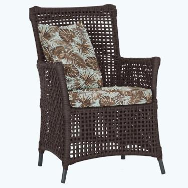 Imagem de Poltrona Igapó Alumínio Micro Pintura Preta Corda Náutica E6 Marrom