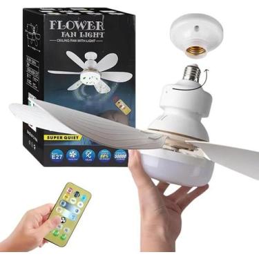 Imagem de Ventilador De Teto Rosqueado com Lâmpada Led Encaixe Soquete E27 Estru