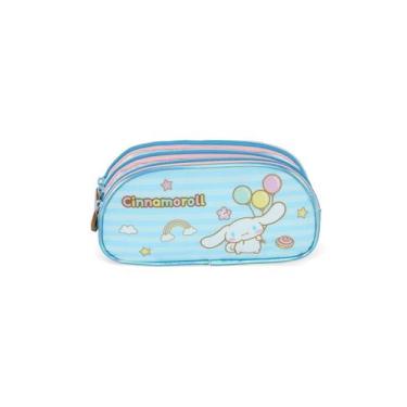 Imagem de Estojo Cinnamoroll Triplo Infantil Meninas Escolar Passeio - Cinnamoro