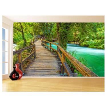 Imagem de Papel De Parede 3D Estrada Caminho Paisagem 3,5M Nes117 - Você Decora