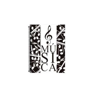 Imagem de Kit Caderno de Música, Capa Dura, Espiral, 70 folhas, Embalagem com 05 Cadernos, Romitec