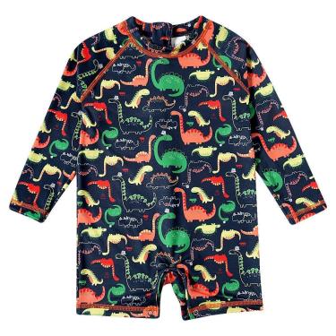 Imagem de Macaquinho Praia Infantil Proteção UV 50+Dinossauros Marinho Tip Top-Masculino