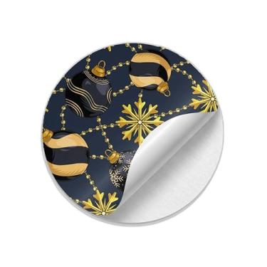 Imagem de Kit 25 Autocolantes Adesivos Redondos Ano Novo Brinquedos de Natal Coloridos - Tamanho 85x85cm