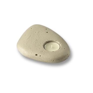 Imagem de Castiçal de Concreto Grande Decoração Elegante e Moderna para Velas (Areia)