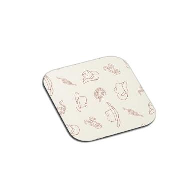 Imagem de Porta Copos Personalizado Com Ilustração Chapéu de Cowboy e Corda Vetor - Tamanho 10.5x10.5 cm