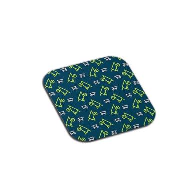 Imagem de Porta Copos Personalizados Ilustração Padrão Carrinho de Mão - Tamanho 9x9 cm