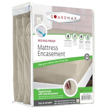 Imagem de Guardmax Capa de colchão de malha de jérsei GG com zíper – Protetor de colchão à prova d'água e à prova de percevejos – Roupa de cama com zíper confortável, macia e silenciosa – Teto de ácaros (137 x