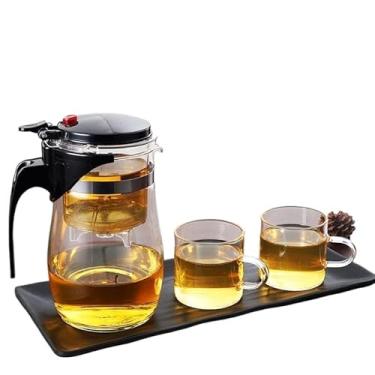 Imagem de Chaleira Bule Jarra de Vidro 900ML – Para Chá com Infusor Reutilizável, Prática para Casa e Convivios
