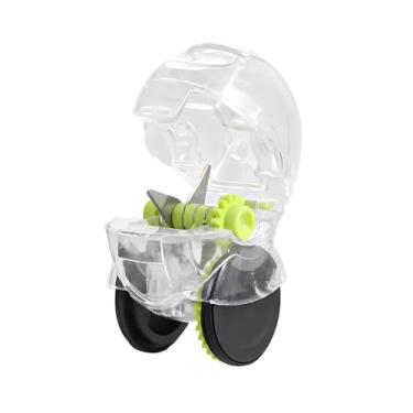 Imagem de Roda Trituradora Manual com Recipiente, Plástico, 6,45x4,5x8cm, para Alho, Ervas e Temperos, Inclui Pincel de Limpeza