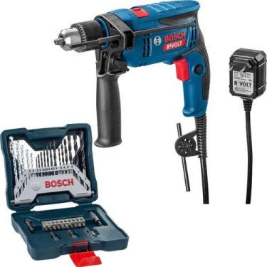 Imagem de Kit Furadeira Impacto Parafusadeira Bosch Gsb13re 750w Bivolt Com 33 P