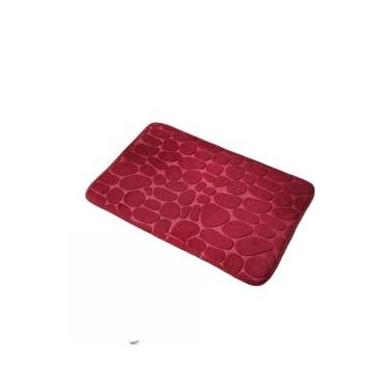 Imagem de KIT Tapete Paralelepípedos Soft para Banheiro, Sala e Quarto Diversas Cores Antiderrapante Super.(1 Peça,PARALELEPIPED VINHO)