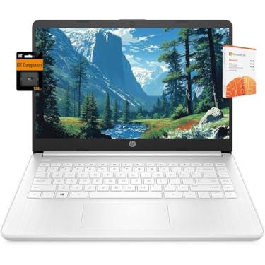 Imagem de Laptop HP 14 (micro-edge de 14 polegadas, Intel N4120, 16 GB de RAM, 192 GB (64 GB eMMC + 128 GB SD), 1 ano de Microsoft 365, bateria de 11 horas de duração, bisel estreito, webcam, WiFi, Win 11 Home