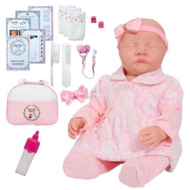 Imagem de Bebê Reborn Princesa Levi Recém Nascida Com Bolsa Itens - Cegonha Rebo