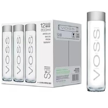 Imagem de Água Voss Sem Gás Garrafa em Vidro 800ml Kit 12 Unidades
