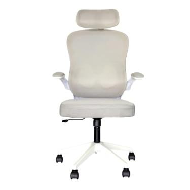 Imagem de Cadeira de Escritório Ergonômica C7 Neo Smart Office, Tela Mash, Base Giratória 360°, Apoio Lombar, Confortável, Diretor, Executiva, Gamer, Presidente(Branca)