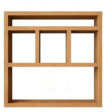 Imagem de Kit 3 Nichos Decorativos Premium em MDF – Prateleira Estante de Parede para Banheiro, Sala, Quarto e Escritório(AMADEIRADO PREMIUM)