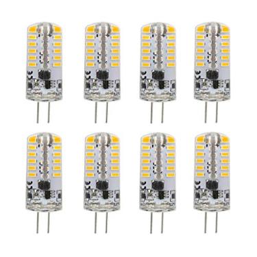Imagem de Lâmpada LED de milho G4 3W branco quente base de dois pinos 48 luzes de LED para luzes de teto de cozinha doméstica, 3W (equivalente a halogênio 20W), não regulável, 3000K, 48 peças 3014 SMD, pacote