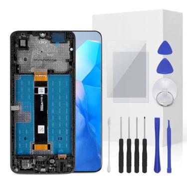 Imagem de JENCYFU Kit de substituição de tela LCD completo para montagem de moldura digitalizadora sensível ao toque com ferramenta de reparo para TCL Mobile K32 5G 17.1 cm T513W