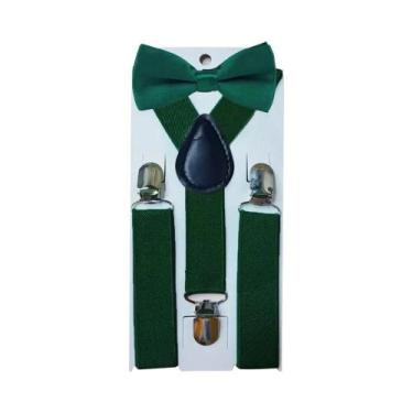 Imagem de Conjunto De Suspensórios Ajustáveis Com Gravata Borboleta Para Criança