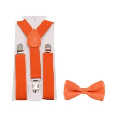 Imagem de Conjunto De Suspensórios Ajustáveis Com Gravata Borboleta Para Criança