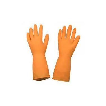 Imagem de Luva Latex Limpeza Multiuso Sanro Plus Laranja, P