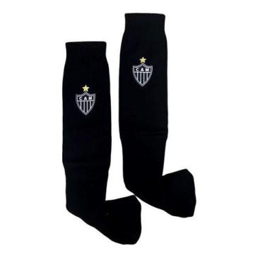 Imagem de Meião Infantil Atlético MG Preto Campo Oficial, P