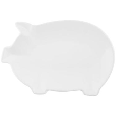 Imagem de Travessa Rasa Pequena Pig Ceramica - SCALLA CERAMICA, Branco, Oval, 1