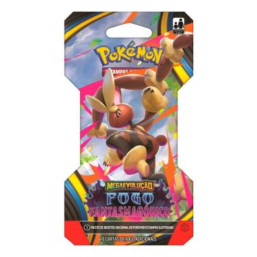 Imagem de Jogo de Cartas Pokémo Megaevolução Fogo Fantasmagórico Estampas Ilustradas Blister Unitário 6 Cartas