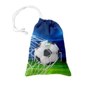 Imagem de Sacolinha Surpresa Gol Futebol Campo Azul Imediato Sem Nome 15x20cm - 