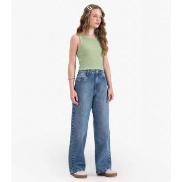 Imagem de Regata Juvenil Feminina em Ribana de Melange Minty Verde, 18, Verde